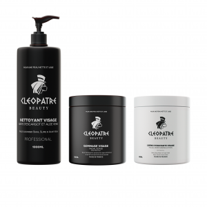 Pack nettoyant, gommage et crème professionnel